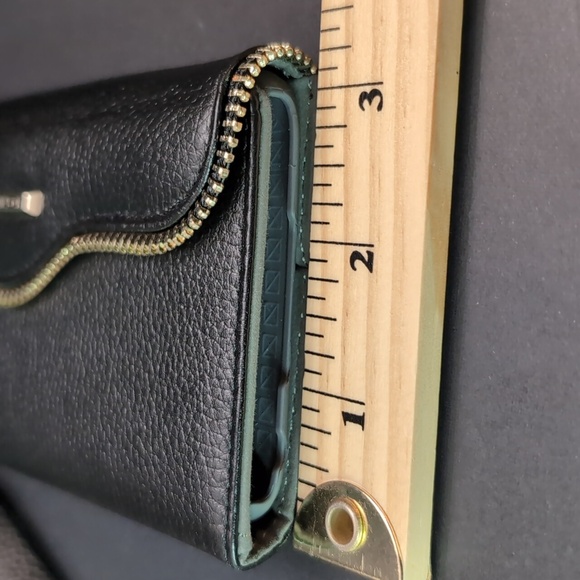 Rebecca Minkoff Woman's Small Black Leather Phone Case/ Wallet,IPhone 7 Wristlet - Picture 11 of 11